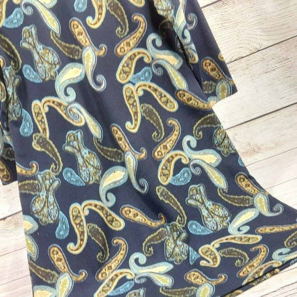 Women Tunic Boho Hippie Style Top Tank Dress Leaves Leaf Printed Blue Yellow S3 - Picture 4 of 6